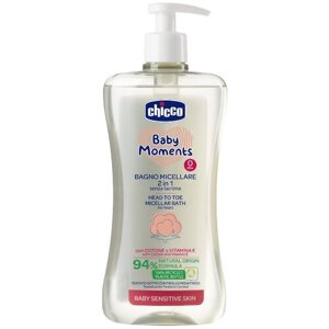 Пена мицеллярная для ванн 2 в 1 для детей с 0+ Baby moments Chicco/Чикко фл. 500мл