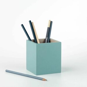 Подставка для ручек и карандашей, стакан канцелярский Penkap Duo, цвет голубой