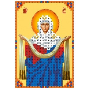 Покров Пресвятой Богородицы Рисунок на ткани 7,9х11,6 Каролинка ткби 6015