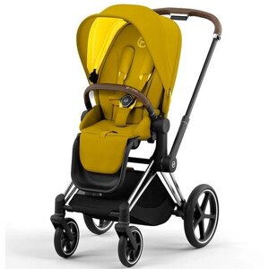 Прогулочная коляска Cybex Priam IV, yellow, цвет шасси: Chrome-Brown