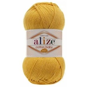 Пряжа Alize Cotton baby soft цыпленок (113), 50%хлопок/50%акрил, 270м, 100г, 1шт