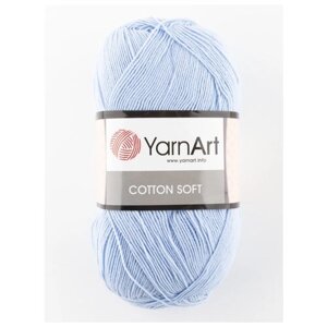 Пряжа "Cotton Soft" 100г, 600м (1 моток), YarnArt, 75 голубой