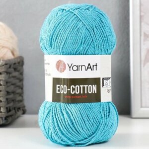 Пряжа YarnArt "Eco-Cotton" 80% хлопок, 20% полиэстер 220 м, 1 шт, 100 г, 765 голубая бирюза (9554820)