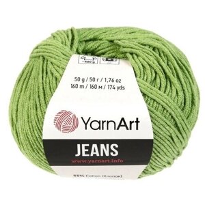 Пряжа YarnArt Jeans, 55 % хлопок, 45 % акрил, 50 г, 160 м, 1 шт., 69 трава