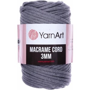 Пряжа YarnArt Macrame cord 3mm серый (774), 60%хлопок/40%полиэстер/вискоза, 85м, 250г, 1шт
