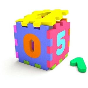 Развивающая игрушка ТРИ совы Кубик-сортер "Веселый счет", EVA, 6 пазлов, 12 элементов