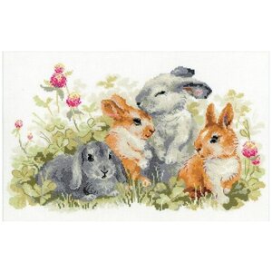 Риолис Набор для вышивания Забавные крольчата 40 х 25 см (1416)