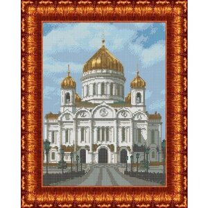 Рисунок-схема на ткани "Храм Христа Спасителя"