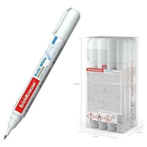 Ручка-корректор ErichKrause Arctic White, 5 мл, с металлическим наконечником, специальная помповая система подкачки жидкости