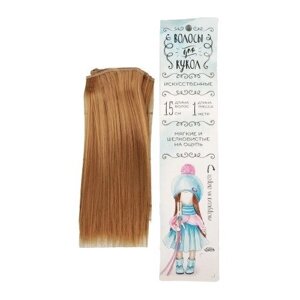 Школа талантов Волосы - тресс для кукол «Прямые» длина волос: 15 см, ширина: 100 см, цвет № 28