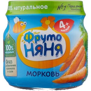 Спайка Пюре ФрутоНяня морковь, 80г (12 шт)