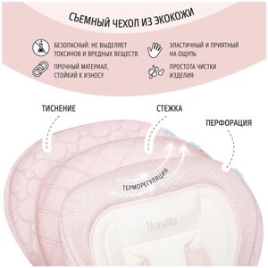 Стул-шезлонг для кормления Nuovita Tutela (Rosa goffratura/Розовый с тиснением)