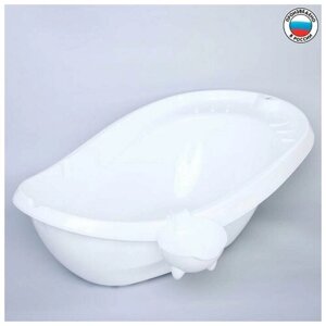 Ванночка Буль-Буль, со сливом, цвет белый, ковш микс 4407118 .