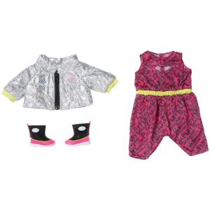 Zapf Creation Набор одежды для куклы Baby Born City Deluxe Прогулка на скутере 830215 серебристый/розовый