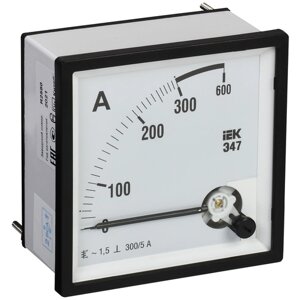 Амперметр аналоговый Э47 300/5А класс точности 1,5 72х72мм IEK
