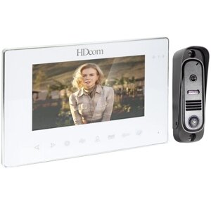 Домофон HDcom W-714-AHD-IP (7) - Wi-Fi AHD видеодомофон 7 , видеодомофон с замком для частного, домофоны в квартирах в подарочной упаковке