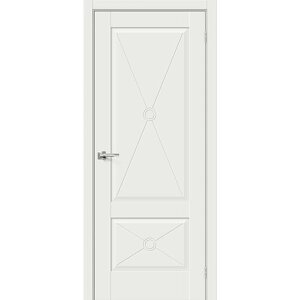 Дверь Прима-12. Ф2 / Цвет White Matt / Двери Браво