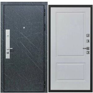 Дверь входная металлическая DIVA ДХ-26 2050x860 Правая Гранит лава оникс - Д7 Белый софт, тепло-шумоизоляция, антикоррозийная защита для квартиры