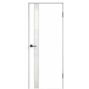Дверной комплект VellDoris SCANDI 1 Z1, белый, 900x2000, LR, стекло лакобель белое, без врезки замка и петель