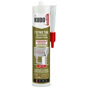Герметик KUDO для кровли и водостоков прозрачный 280 мл. KSK-140