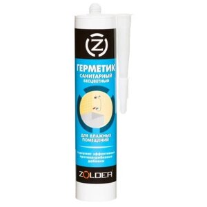 Герметик ZOLDER санитарный бесцветный 280 мл. бесцветный 440 гр