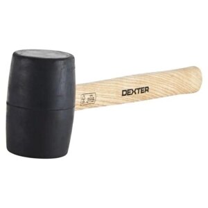 Киянка Dexter 450 г резиновая с деревянной ручкой, цвет черный