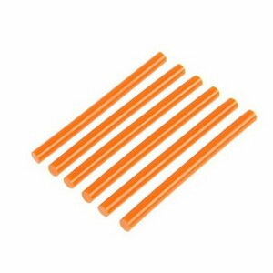 Клеевые стержни 7 x 100 мм, оранжевые, 6 шт.