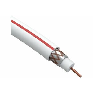Коаксиальный кабель ЭРА SAT 50, 75 Ом, Cu, оплётка Cu 75%PVC, цвет белый, бухта 10 м Б0044618