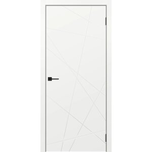 Комплект Межкомнатная дверь Вектор цвет белый глухое полотно ДГ покрытие эмаль размер 2000*800*38мм