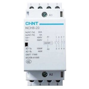 Контактор модульный NCH8-20/22 20а 2нз+2но AC 220/230в 50гц (R) код. 256087 | CHINT (7шт. в упак.)