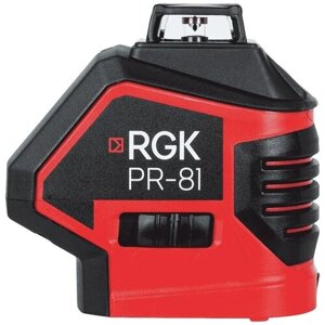 Лазерный уровень (нивелир) RGK PR-81 - 360 градусов, красный
