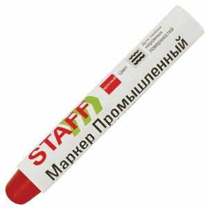 Маркер для промышленной маркировки STAFF ПМ - 100 твердый, красный,20 до +40С, 12 шт.