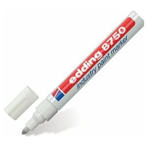 Маркер-краска лаковый (paint marker) EDDING "8750", комплект 5 шт, белый, 2-4 мм, круглый наконечник, алюминиевый корпус, E-8750/49