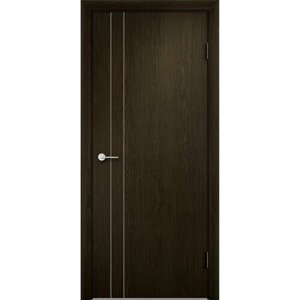 Межкомнатная дверь Verda Вертикаль ДГ с молдингом 200х80 см, коричневый