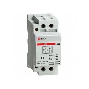 Модульный контактор КМ 2P 40А 400/230 AC | код. km-2-40-20 | EKF (6шт. в упак.)
