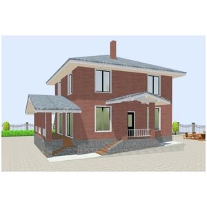 Проект газобетонного дома Catalog-Plans-40-04BM (148,13кв. м, 10,4x10,3м, газобетон 400)