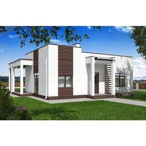 Проект - Одноэтажный дом с террасой Rg5772