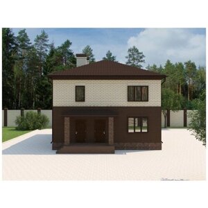 Проект жилого дома STROY-RZN 22-0004 (165,42 м2, 9,24*11,7 м, керамический блок 440 мм, облицовочный кирпич)