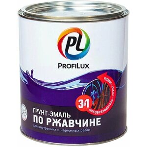 Profilux "Profilux / Профилюкс Грунт эмаль по ржавчине 3 в 1 Серая 0,9 кг