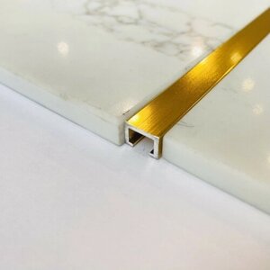 PROLISTEL P ALL Алюминиевый профиль П образный золото блестящее размер 7х10х7 мм длина 2.7 метра