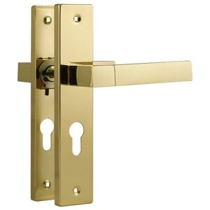 Ручка дверная на планке 109-55 мм, золото Нора-М 16904