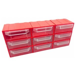 Система хранения Rezer/органайзер для хранения/ящик для хранения 9 ячеек, красный