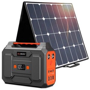 Солнечная мини электростанция Elway Energy Box E01 + панель 60w / с розеткой 220v