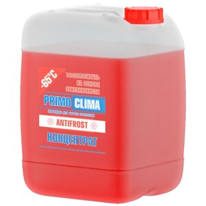 Теплоноситель Primoclima Antifrost концентрат (Этиленгликоль) -65C 10 кг канистра (цвет красный)