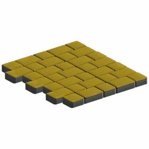 Тротуарная плитка SteinRus Инсбрук Альт Дуо, 60 мм, Желтый, гладкая