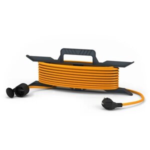 Удлинитель-шнур партнер электро US206с-120OR, 1 розетка, с/з, 16а / 3500 вт 1 20 м 1.5 м² черный