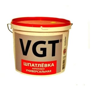 Универсальная акриловая шпатлёвка VGT Шпатлевка ВГТ акрил 3,6 кг белая