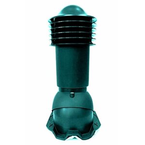 Вентиляционный выход D 110 мм, труба вентиляционная для кровли из профнастила С21, утепленный, Viotto, RAL 6005 зеленый