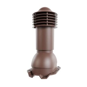 Вентиляционный выход D 110 мм, труба вентиляционная для кровли из профнастила С21, утепленный, Viotto, RAL 8017 коричневый
