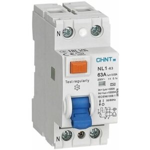 Выключатель дифференциального тока (УЗО) 2п 25А 30мА тип AC 6кА NL1-63 (R) CHINT 200212